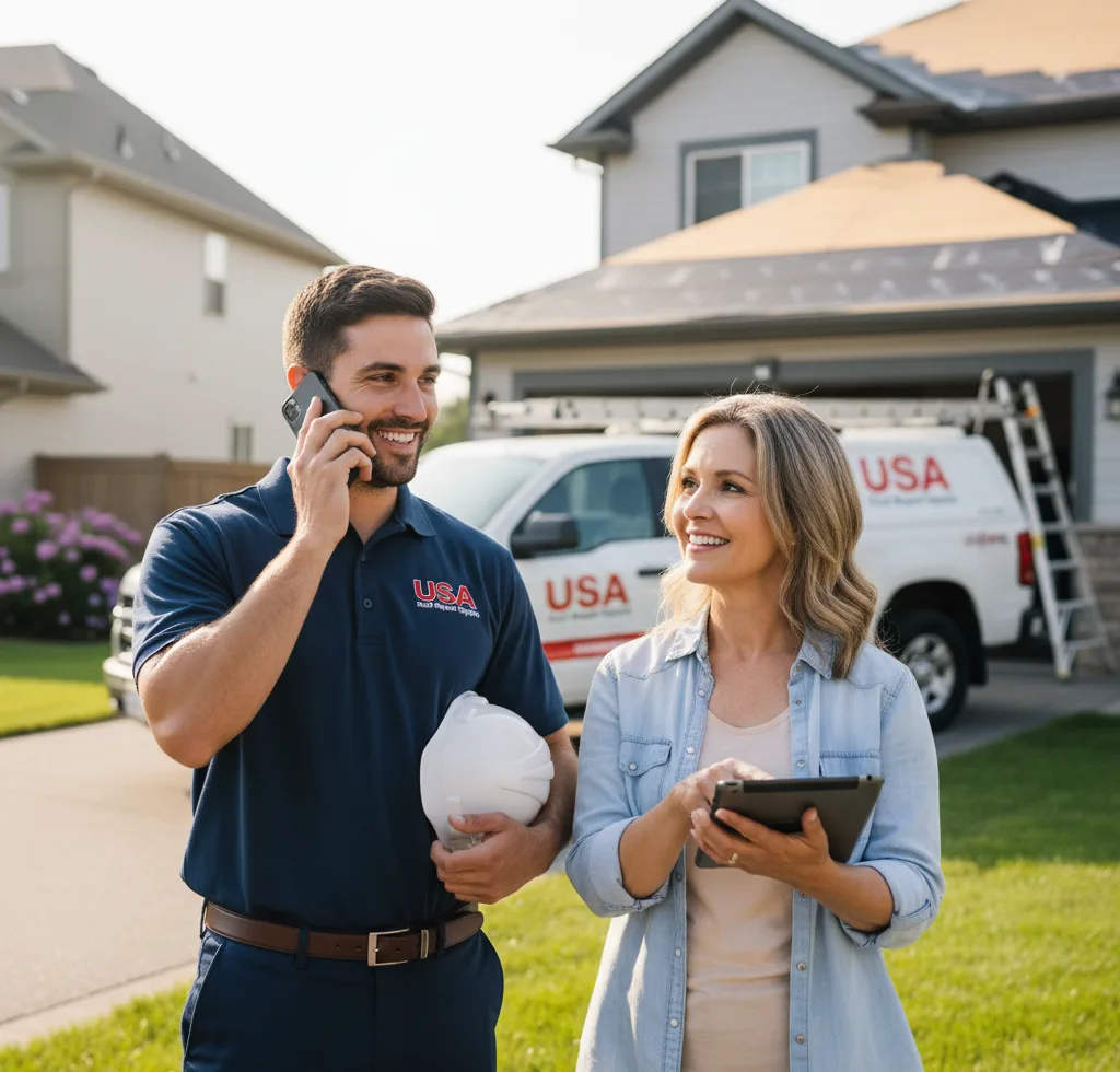 USA Roof Repair Experts customer support in Henley